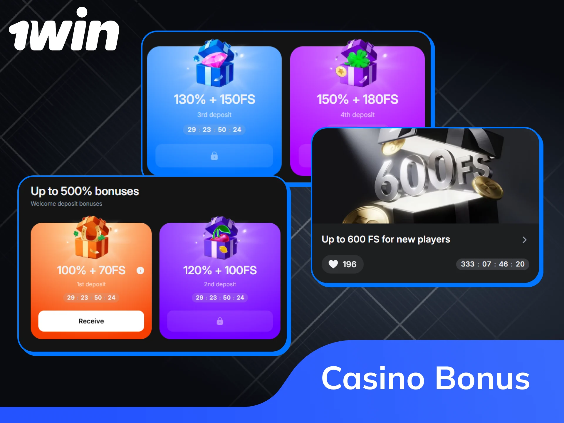 Casino Bonus on Slot Games at 1win